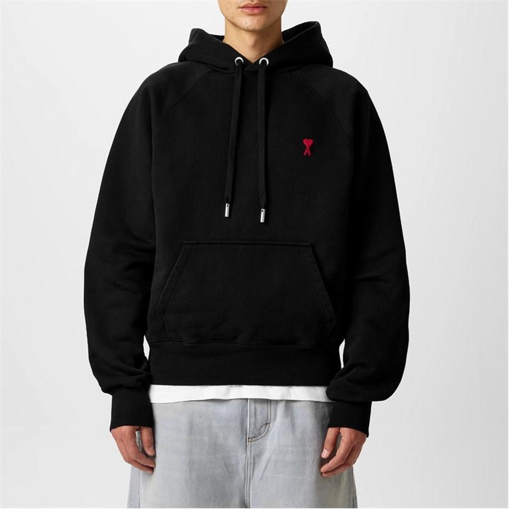 AMI Paris Ami De Coeur Hoodie - Black